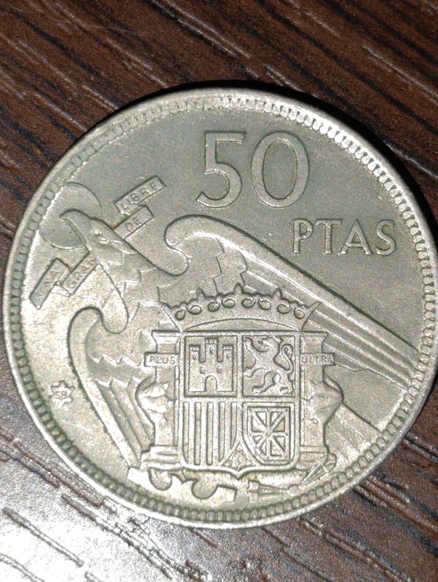 Moneda 50 Ptas 1957- estrella 58 España