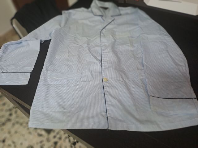 Pijama hombre rayas azul blanco - XL