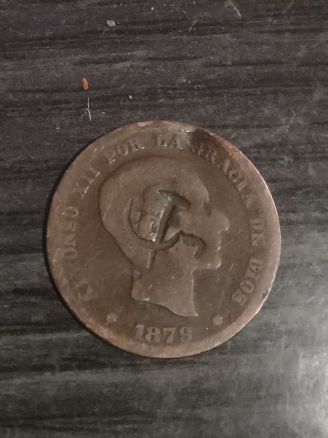 Moneda 5 céntimos Alfonso XII 1879
