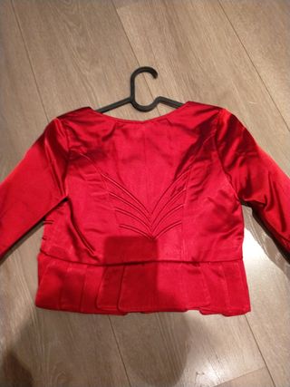 Corpiño rojo/grantae niña fallera 8-10 años 
