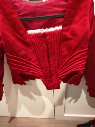 Corpiño rojo/grantae niña fallera 8-10 años 