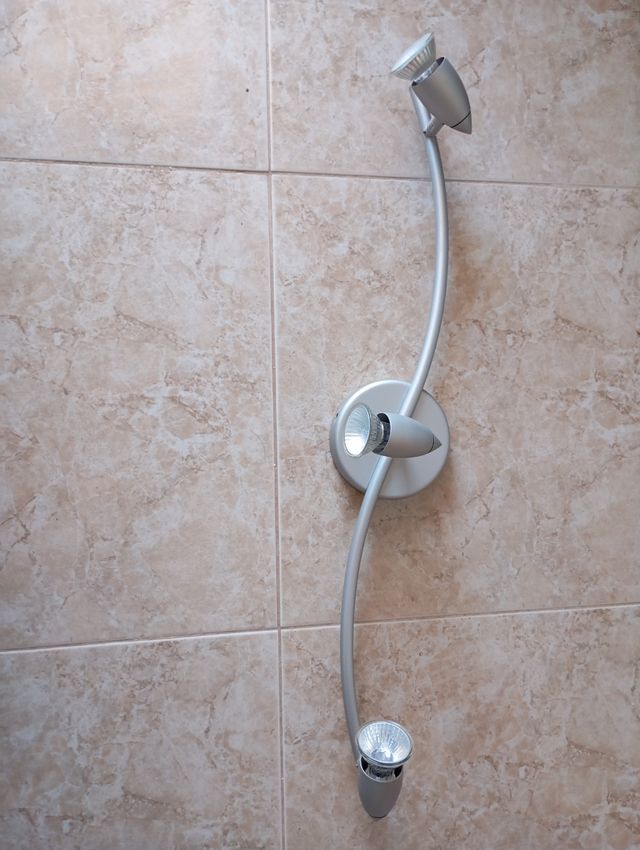 Lámpara techo doble flexible metàlica multiposició