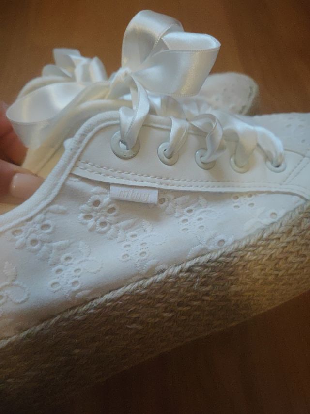 Zapatillas blancas plataforma - talla 38
