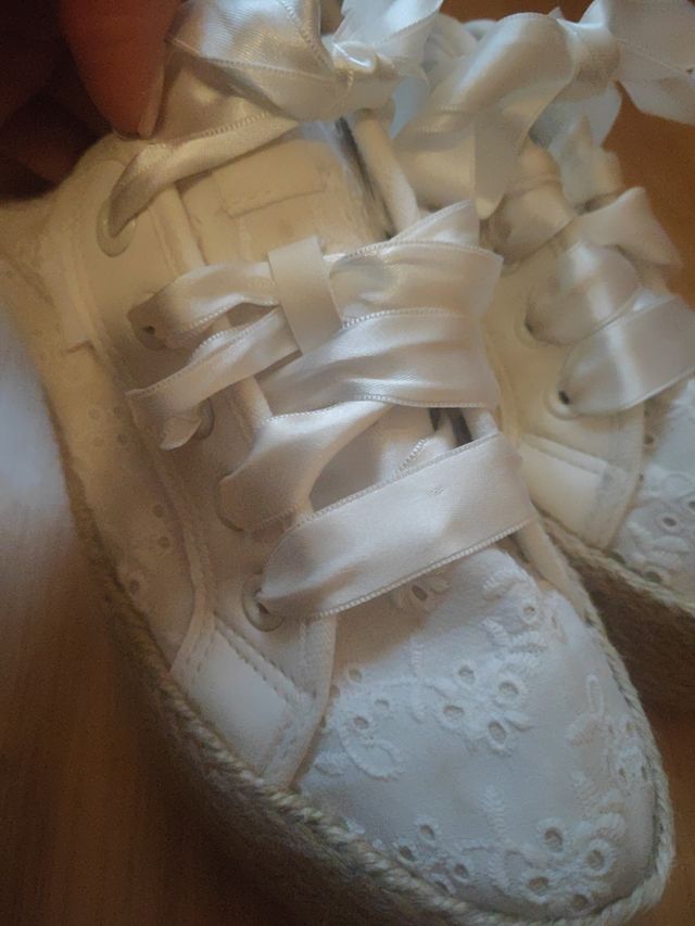 Zapatillas blancas plataforma - talla 38