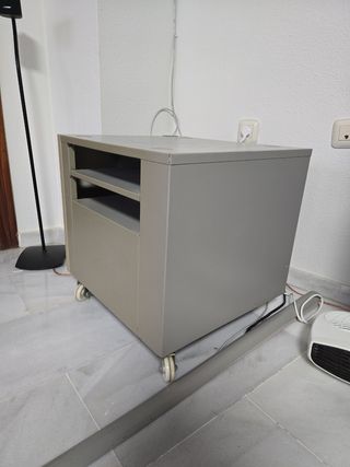 Mesita baja metálica - gris beige para impresora