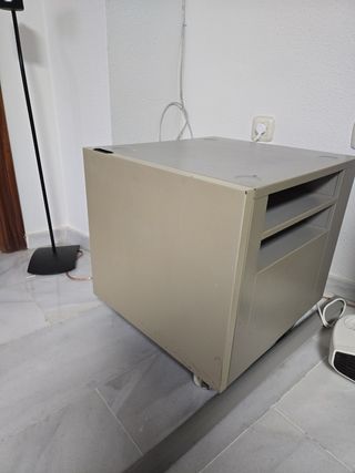 Mesita baja metálica - gris beige para impresora