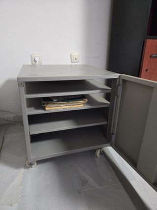 Mesita baja metálica - gris beige para impresora