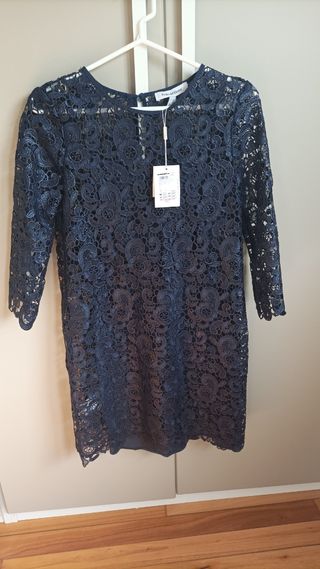 Vestido BDBA negro encaje talla 5