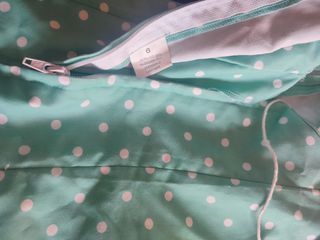 Traje gitana niña 5-6 años - lunares turquesa.