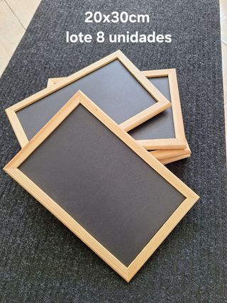 Lote de 8 Pizarras 20x30cm - Madera