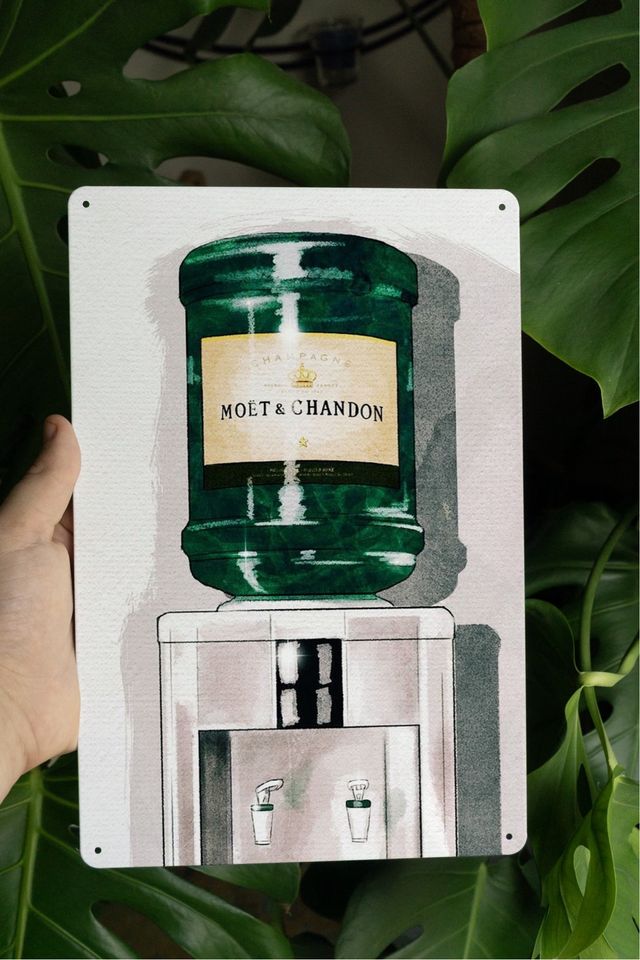 Moet Et Chandon Poster Targa Cartello in Alluminio
