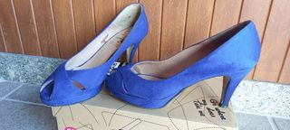 Zapatos tacón azul número 39