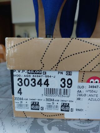 Zapatos tacón azul número 39