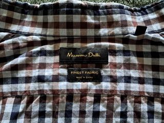 Camisa cuadros Massimo Dutti marrón-azul