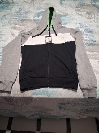 Chándal juvenil negro y gris talla 5