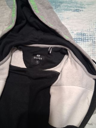 Chándal juvenil negro y gris talla 5