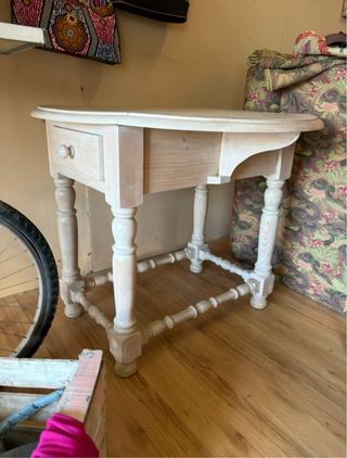 Mesa redonda plegable de madera