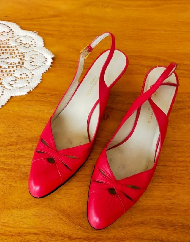 Sandalias rojas tacón talla 38'5