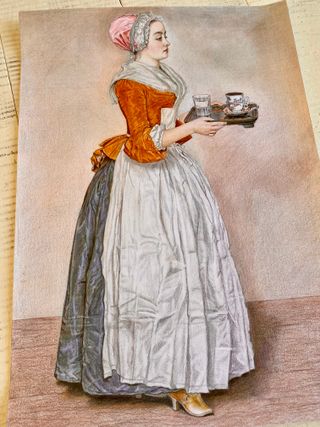 Dibujo La belle chocolatiere