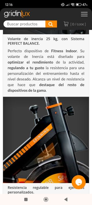 Bicicleta spinning: casi nueva