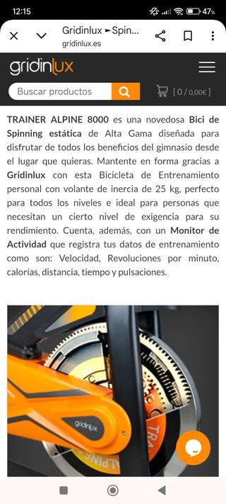 Bicicleta spinning: casi nueva