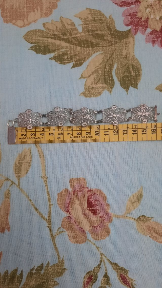 Pulsera filigrana de plata de ley