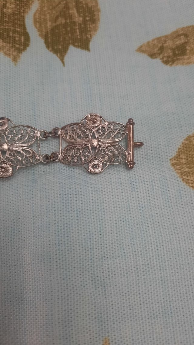 Pulsera filigrana de plata de ley
