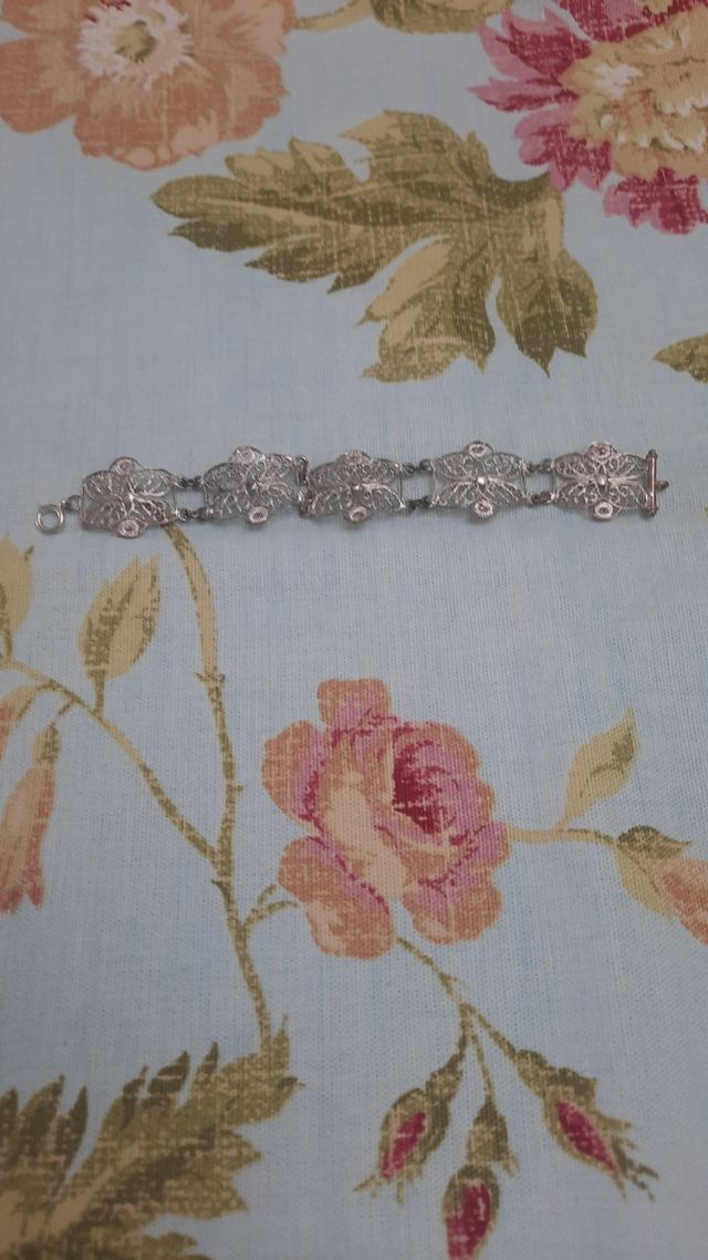 Pulsera filigrana de plata de ley