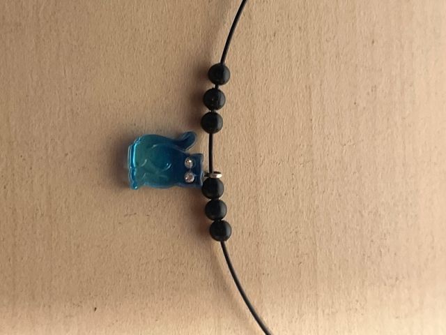 Collana gatto - Collanina blu