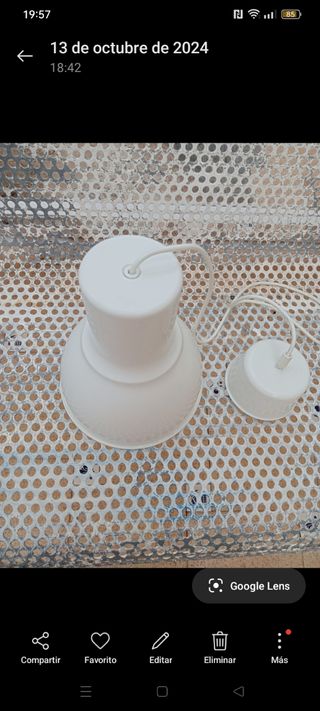 Lámpara techo Ikea blanca metal