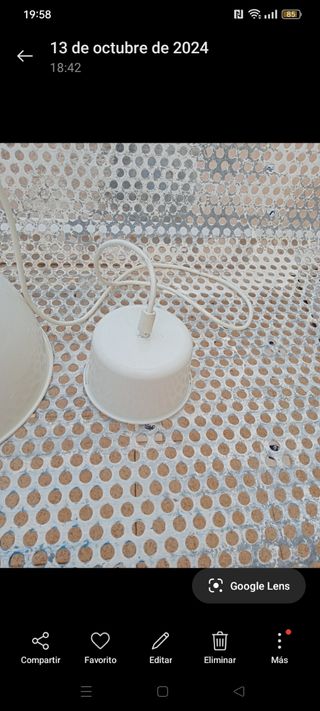 Lámpara techo Ikea blanca metal