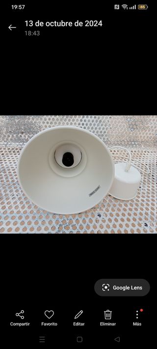 Lámpara techo Ikea blanca metal