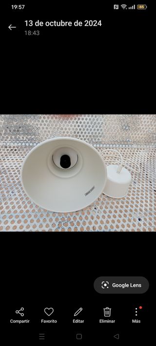 Lámpara techo Ikea blanca metal