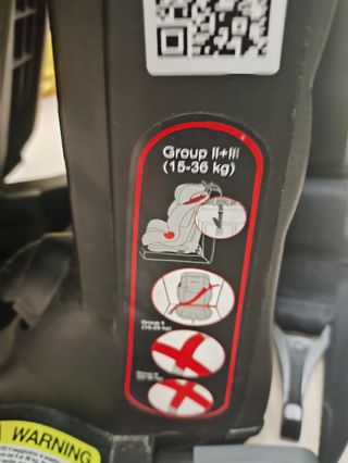 Silla coche be cool Grupo 1 (9-18kg)  Grupo II+III