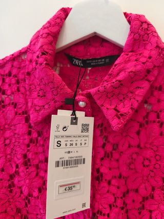 Rebajada!!!
Camisa Zara rosa talla S