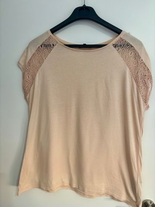 Camiseta Massimo Dutti rosa palo - Talla L