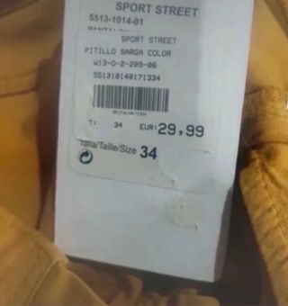 Jeans skinny mostaza talla 34 nuevo con etiqueta