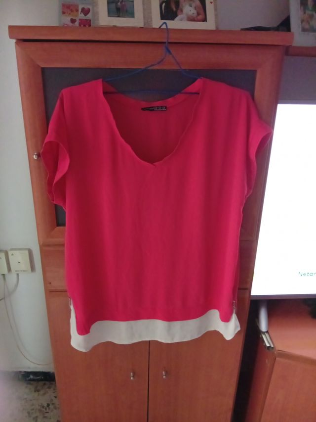 Blusa roja verano mujer