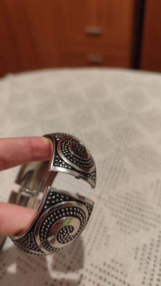 Pulseras plateadas boho: 2uds