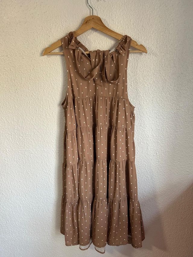 Vestido lunares marrón