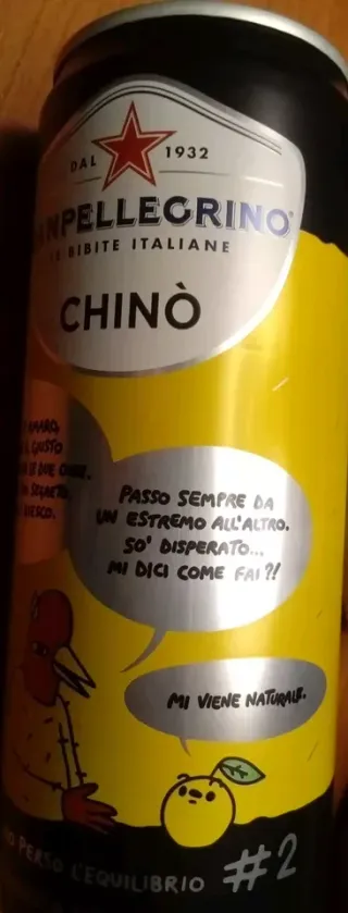 Lattina vuota da collezione chinotto Sanpellegrino