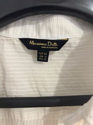 Blusa Massimo Dutti blanca - Talla 42