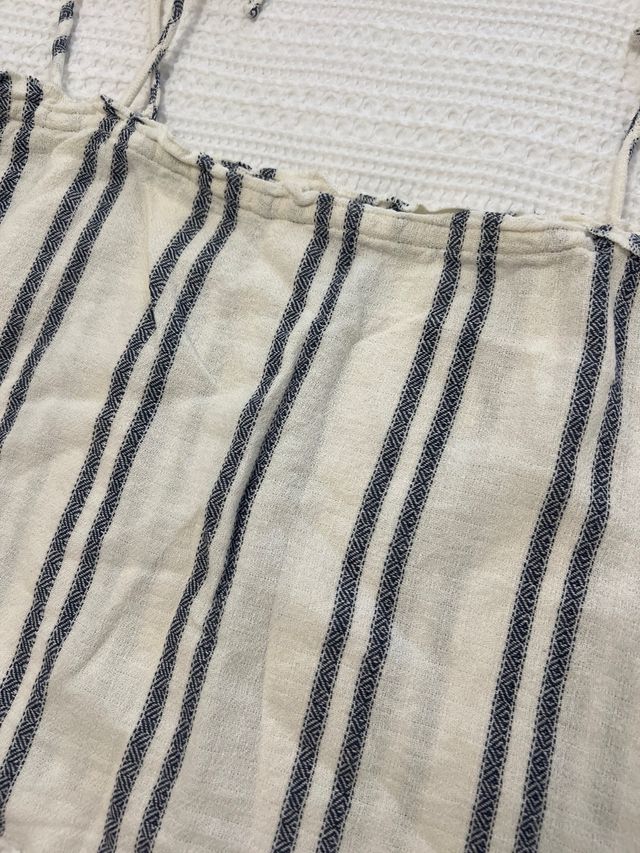 Top Mango rayas azul blanco - Talla L