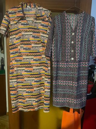 Vestidos vintage multicolor T46