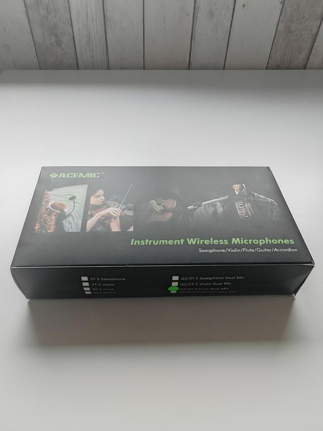 ☘️Micrófono Inalámbrico UHF p/ Flautas (2 TX)