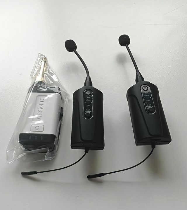 ☘️Micrófono Inalámbrico UHF p/ Flautas (2 TX)