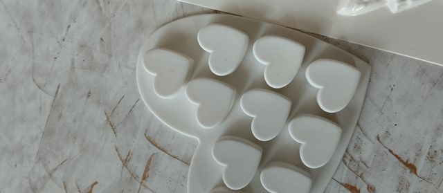 Stampi cuori silicone e plastica