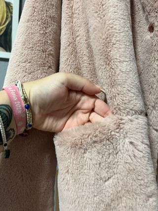 Abrigo rosa pelo