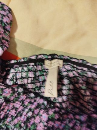 Top corto flores - talla única