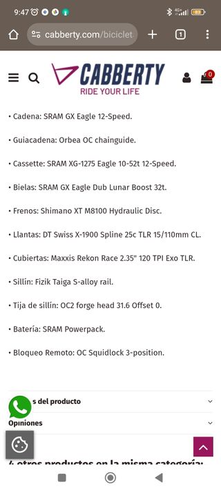 Orbea oiz M11 - AXS del 2022, carbono, talla M